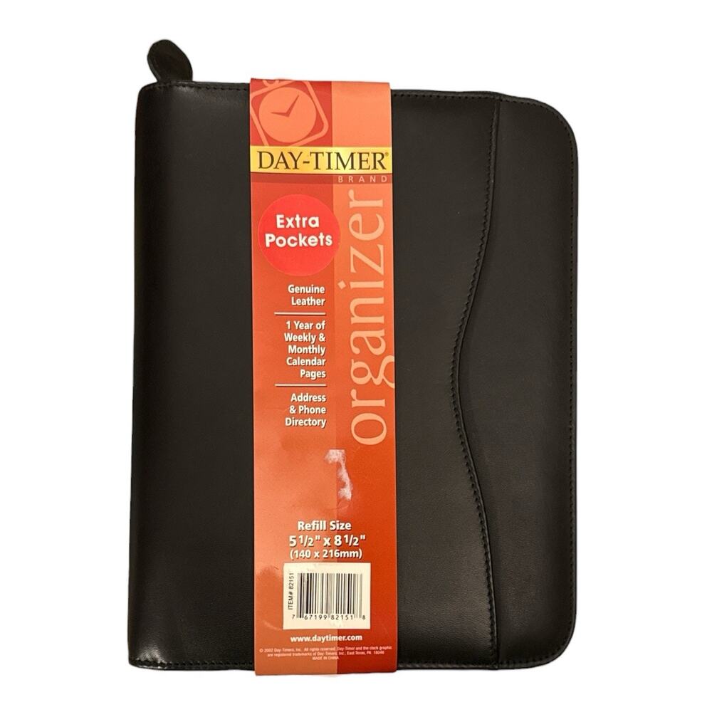 Leather Portfolio Binder 8.5x11 Professional Organizer with Zipper Closure